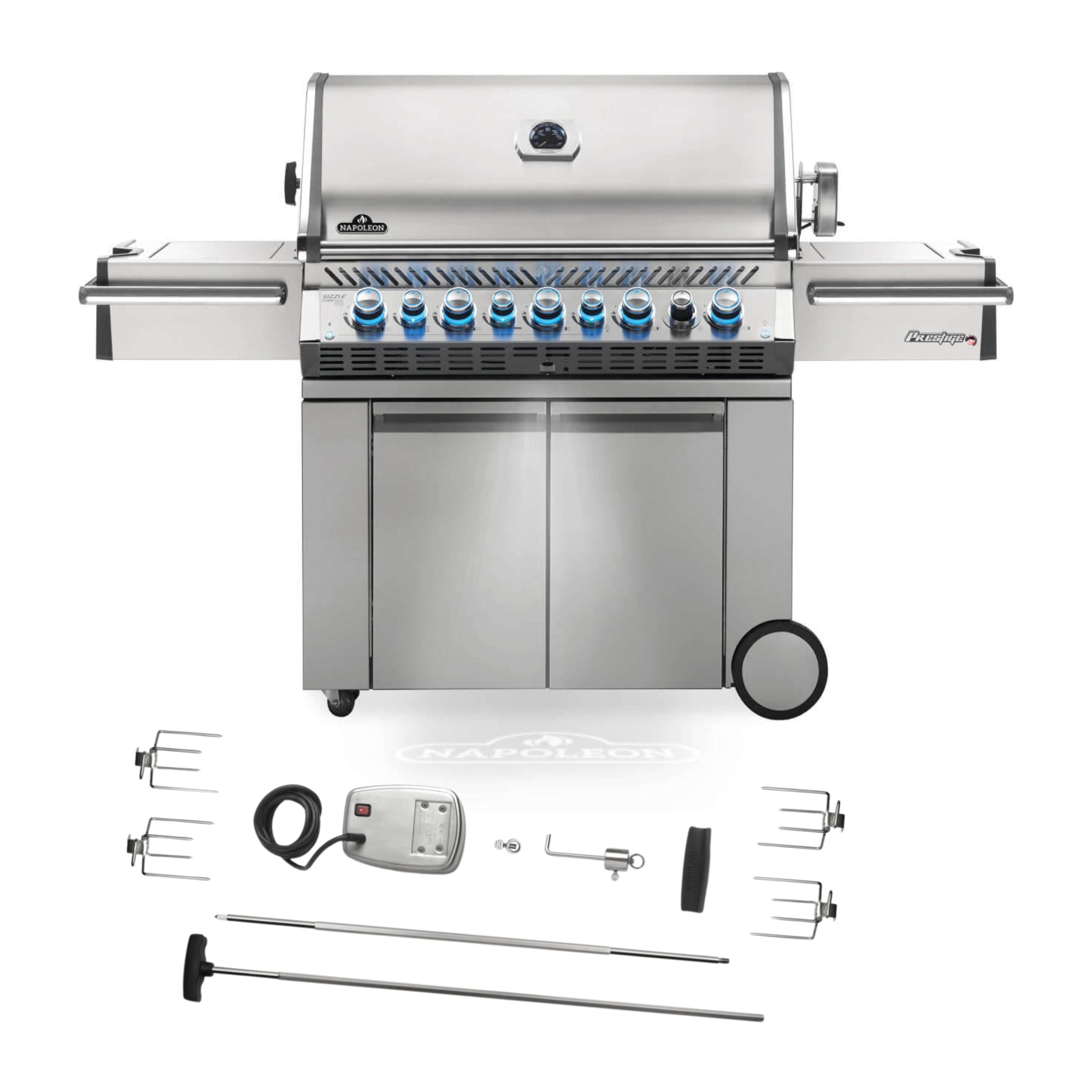 Napoleon Prestige PRO 665 Gas BBQ RSBI PRO665RSIBPSS-3-GB - Free Rotisserie