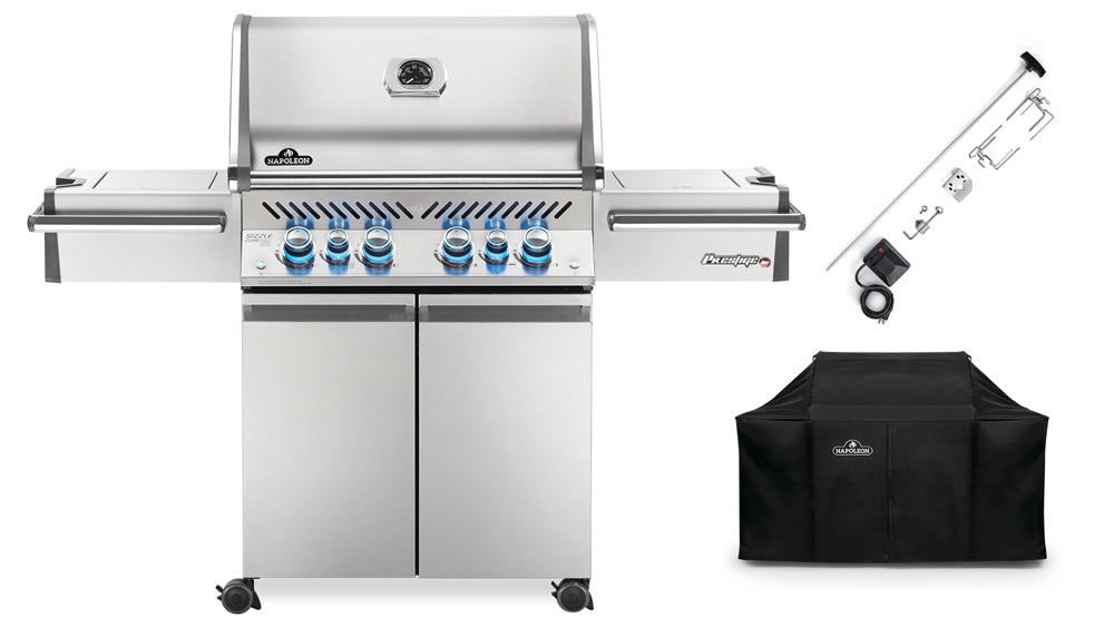 Napoleon Prestige PRO500 Gas BBQ + Free Rotisserie & Cover